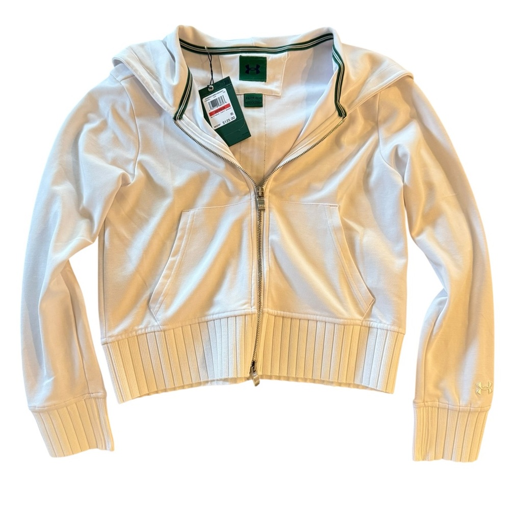 Under Armour UA Premier Court Hoodie | White Full-Zip Hoodie